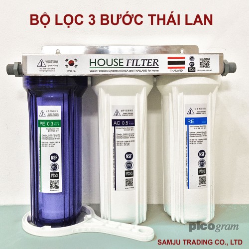 Bộ lọc nước sinh hoạt 3 bước